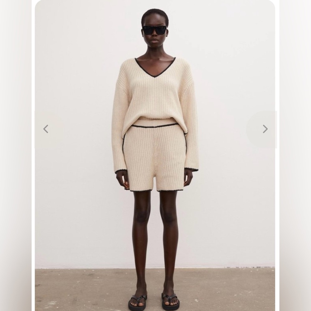 By Malene Birger Catua Cream Knit Shorts